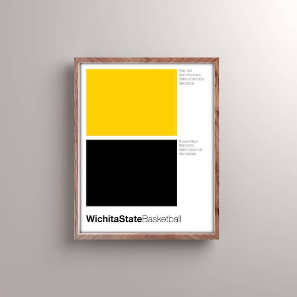 Wichita State Color Swatch Unframed Minimalist Print | 11x14