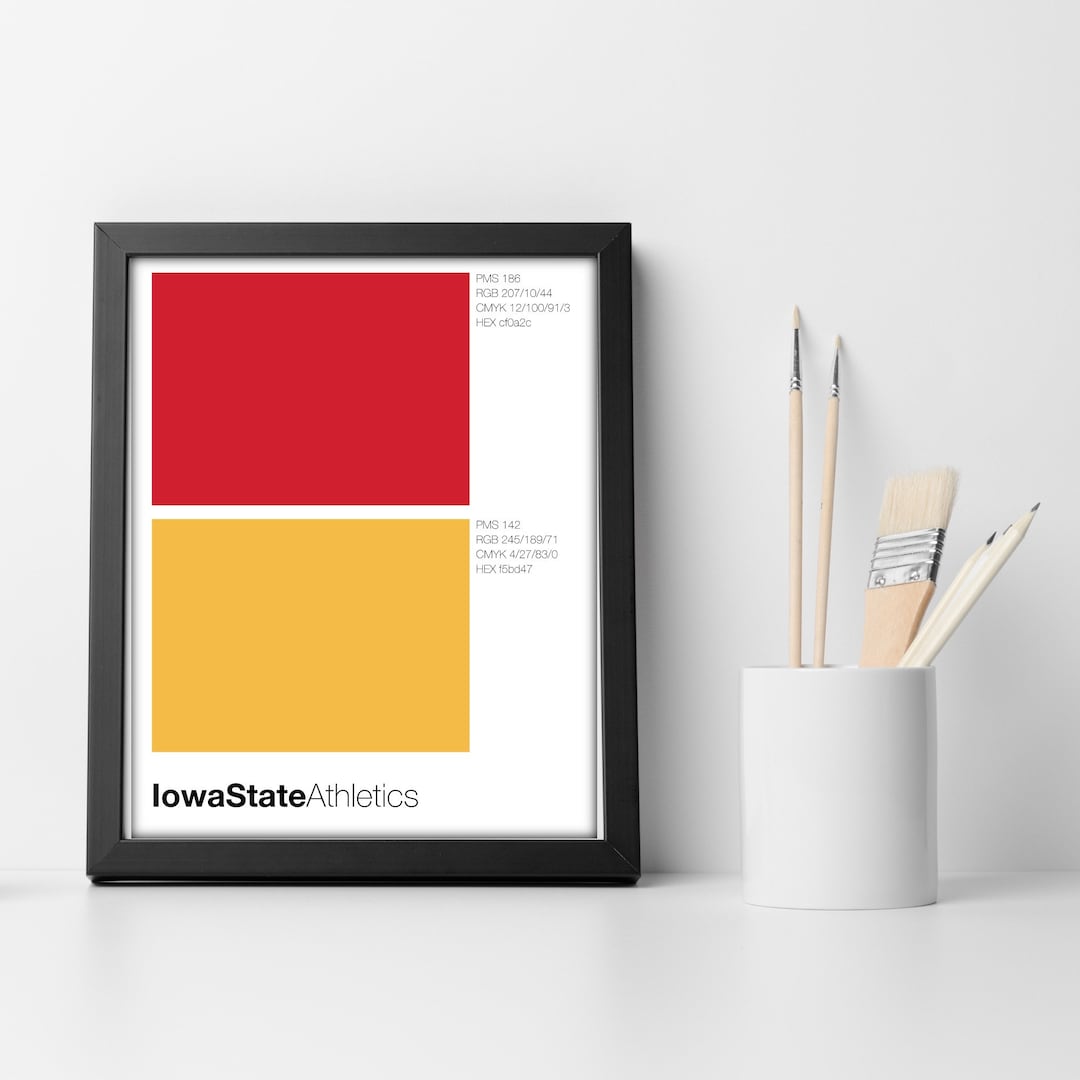 Iowa State Color Swatch Unframed Minimalist Print | 11x14 - Etsy