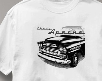 Chevy Apache Classic Chevrolet Car Auto T Shirt  Tee Shirt Mens Womens Ladies Youth Kids