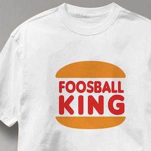 Foosball T Shirt King Foosball King Tee Shirt Mens Womens Ladies Youth Kids