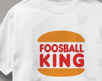 Foosball T Shirt King Foosball King Tee Shirt Mens Womens Ladies Youth Kids