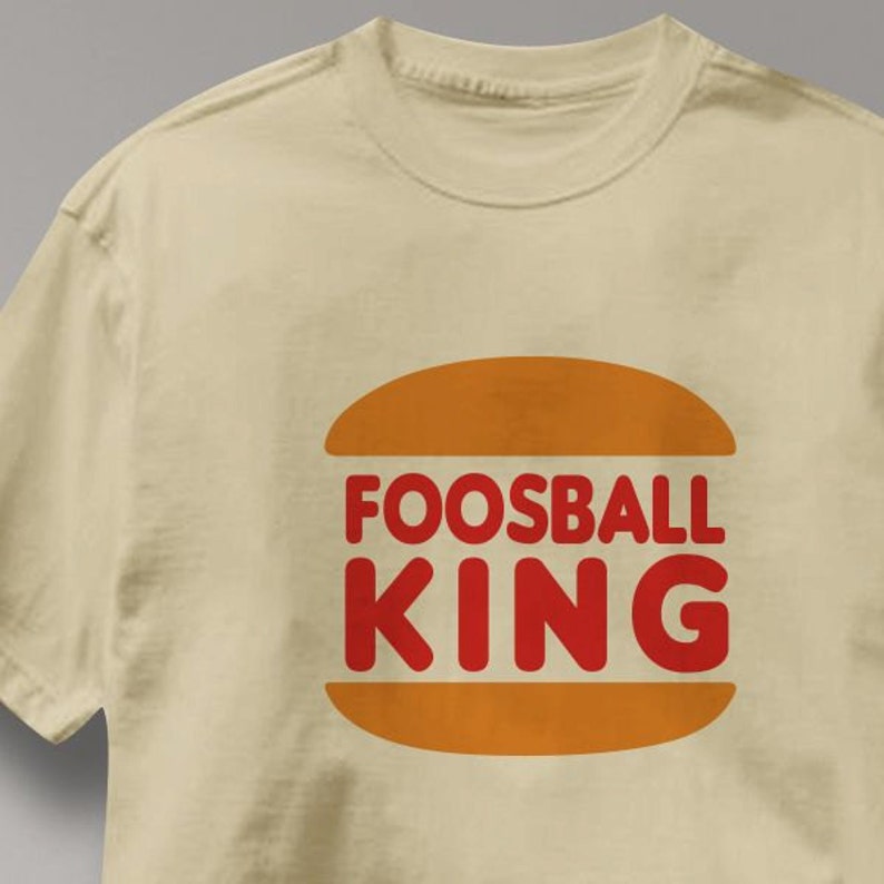 Foosball T Shirt King Foosball King Tee Shirt Mens Womens Ladies Youth Kids image 3