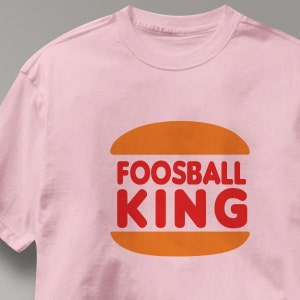 Foosball T Shirt King Foosball King Tee Shirt Mens Womens Ladies Youth Kids image 2