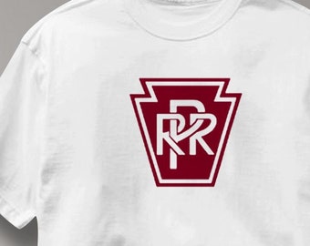 Daylight Sales Pennsylvania RR Triple Header Railroad T-Shirt - Ash Gray, 6.1 Oz Cotton Tee