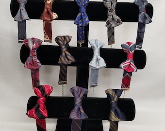 Bowtie Bracelets Made from Vintage Ties