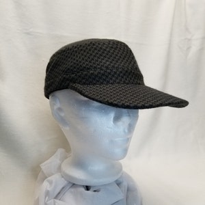 Patrol Cap made from Houndstooth Vintage Suit Fabric