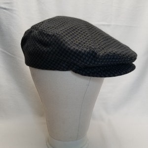 Cabbie Hat made from Vintage Houndstooth Suit Fabric