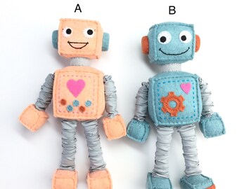 stuffed robot toy
