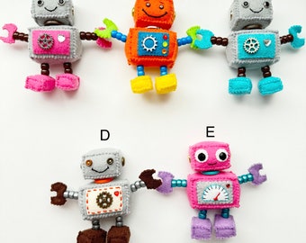 Cute Plush Felt Robots