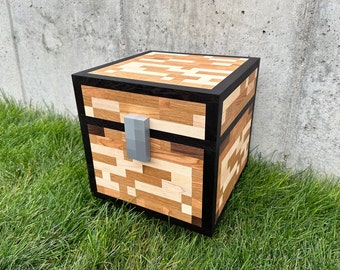Wooden Minecraft inspired Chest