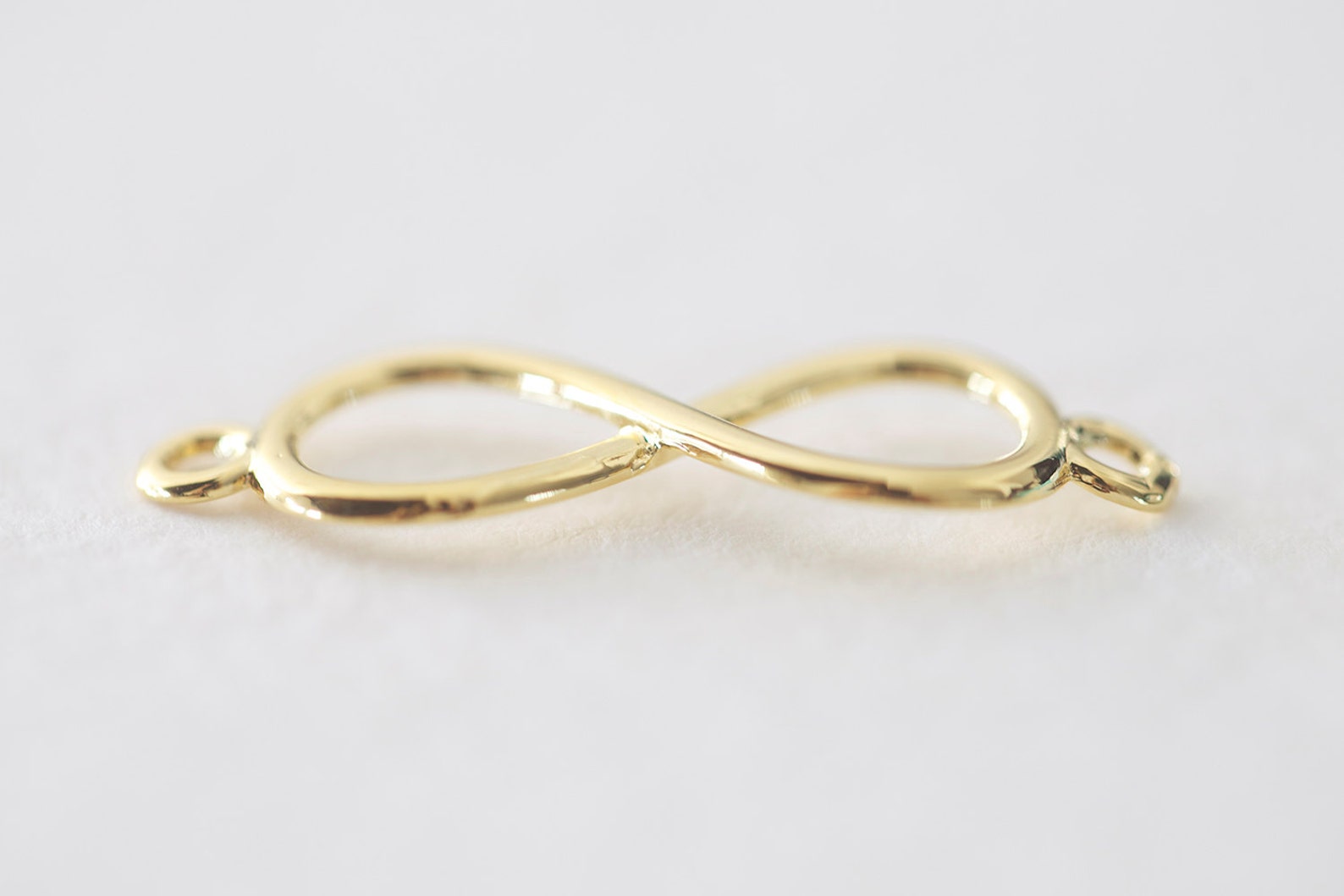 Vermeil Gold Infinity Sign Connector Charm - 18k Gold Plated Over 925 ...