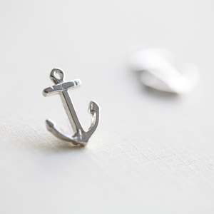 Sterling Silver Anchor Charm Pendant 01 - 925 silver nautical charm, summer fashion