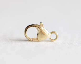 5pcs 9x5mm 14k Gold Filled Lobster Claw Clasp - 14k gf lobster claw clasp with attached 2.5mm closed ring