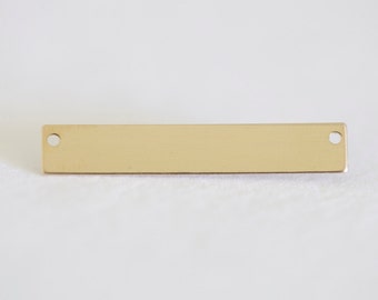 31mm x 5mm Blank 14K Gold Filled Bar Connector to Personalize - horizontal 14/20 gf 24 gauge connector bar, great for stamping