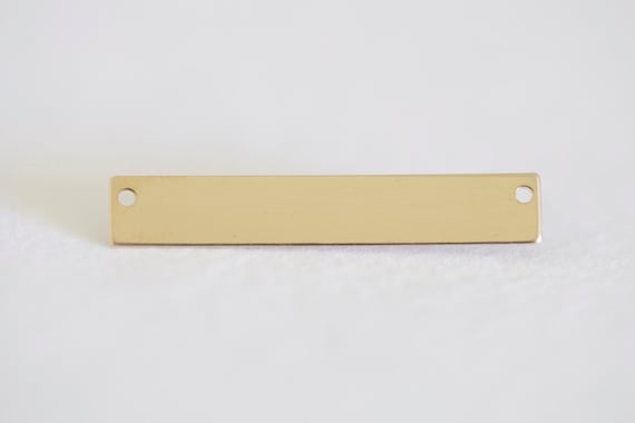 31mm x 5mm Blank 14K Gold Filled Bar Connector to Personalize - horizontal 14/20 gf 24 gauge connector bar, great for stamping