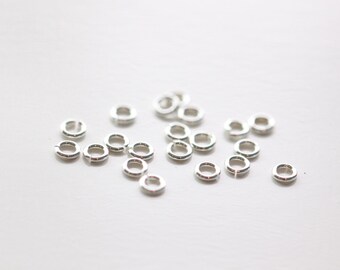 3mm Sterling Silver Open Jumprings - 22 gauge, 20 pieces, craft supplies, jewelry findings, 925 silver diy supply
