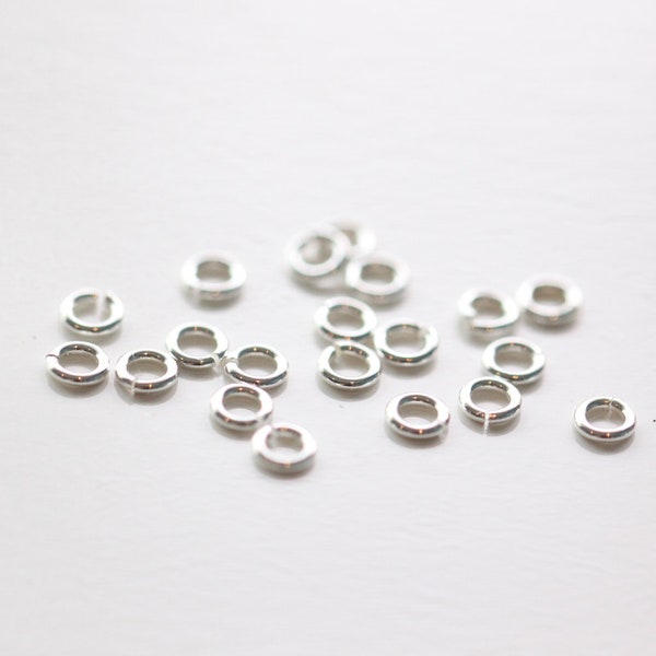3mm Sterling Silver Open Jumprings - 22 gauge, 20 pieces, craft supplies, jewelry findings, 925 silver diy supply