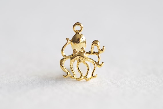 Octopus Charm Sea Ocean Animal Sterling Silver Octopus Charm Sea Ocean Animal Sterling Silver