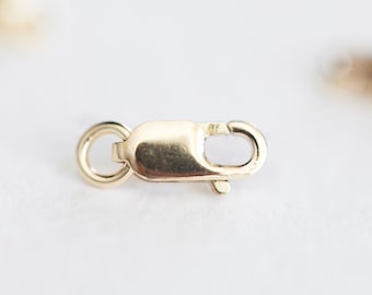 5pcs 8x4mm 14k Gold Filled Lobster Clasp - 14k gf lobster clasp with attached open ring