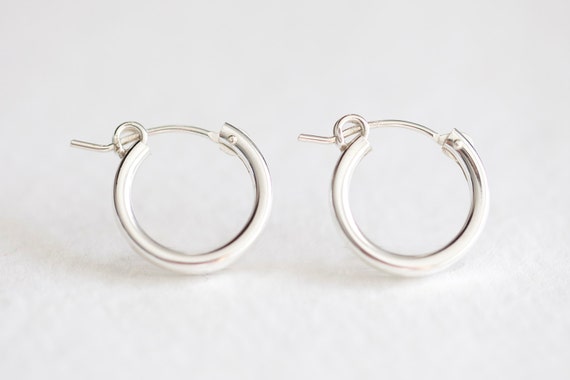 Hombres Mujeres de par Bisagra de Plata//Oro durmientes Aros Pendientes