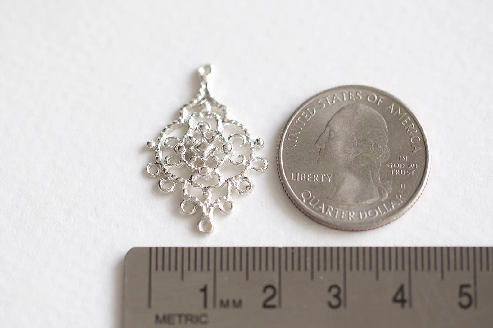 Sterling Silver Chandelier Earring Components 7 holes 925 Etsy