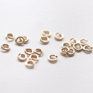 3mm 14 karat Gold Filled Open Jump Rings 22 Gauge - 20 pcs 14kgf small rings