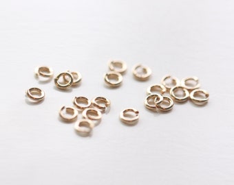 3mm 14 karat Gold Filled Open Jump Rings 22 Gauge - 20 pcs 14kgf small rings