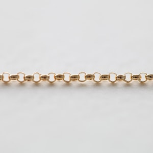 Rolo Chain 1.4mm - 14K Gold Filled Rolo Chain, Unfinished Chain by Foot, Sturdy and Delicate