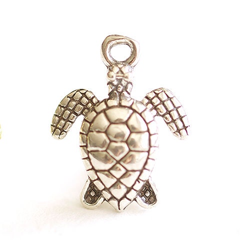 Vermeil Gold or Sterling Silver Honu Sea Turtle Charm 03 18k - Etsy