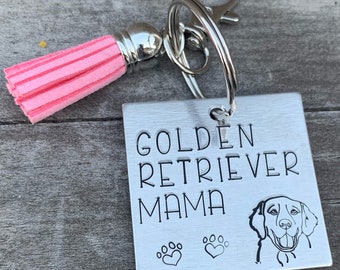 Dog breed keychain,dog keychain,dog mama,dog mom,Golden retriever dog,Golden retriever gift,dog dad,Golden retriever,retriever lover