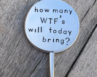 Coffee stirrer,coffee love,coffee bar, eco friendly coffee stirrer,coffee humor, coffee gift,teacher fuel,how many wtf, wtf,virtual learning