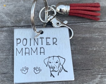 Dog breed keychain,dog keychain,dog mama,dog mom,Pointer dog,pointer gift,dog dad,Pointer dog,pointer lover,pointer dog gift