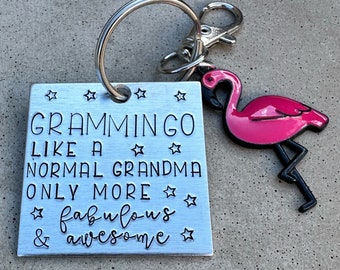 Mother’s Day gift, grandma gift, gifts for grandma, grandma flamingo, grammingo, flamingo gift, flamingo lover, flamingo keychain, fabulous