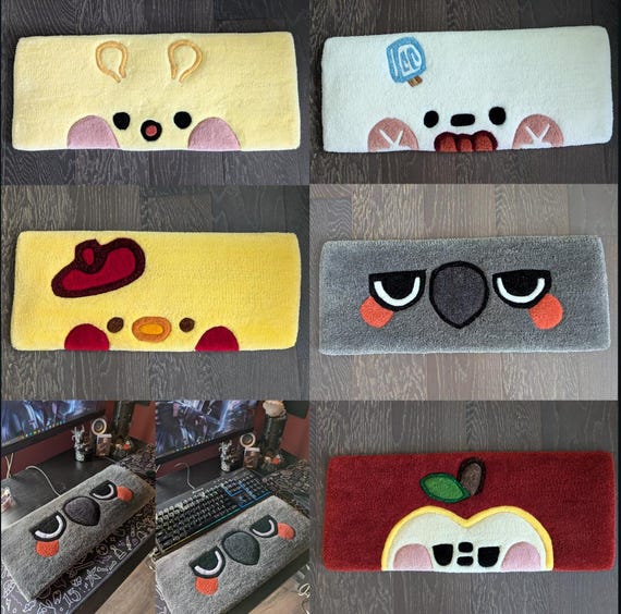 Made-to-Order Love and Deepspace Emoji Tuft Keyboard Rug – Xavier, Zayne, Rafayel, Sylus, Caleb