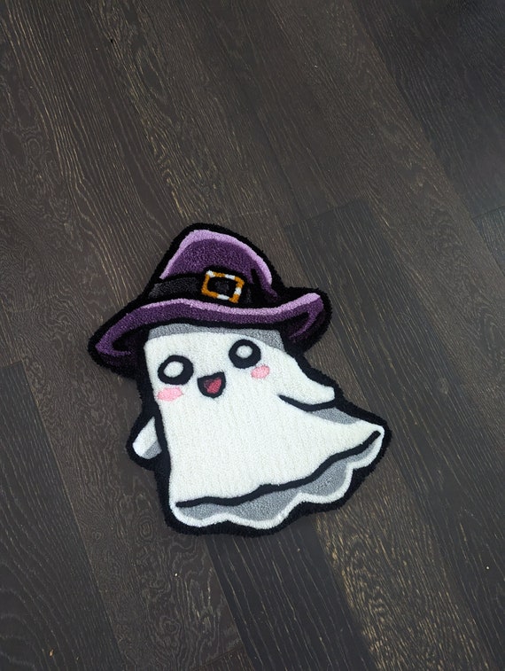MADE TO ORDER Small Cute Ghost Witch Tuft Rug