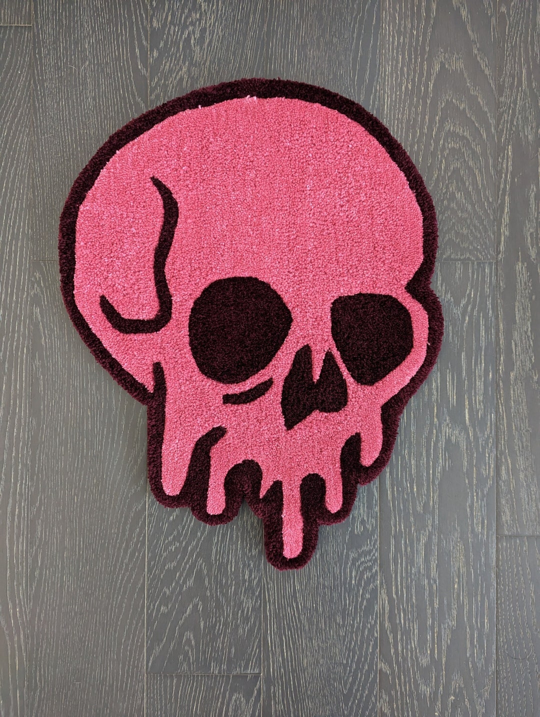 Melting Skull Tuft Rug Multiple Colors Available Etsy