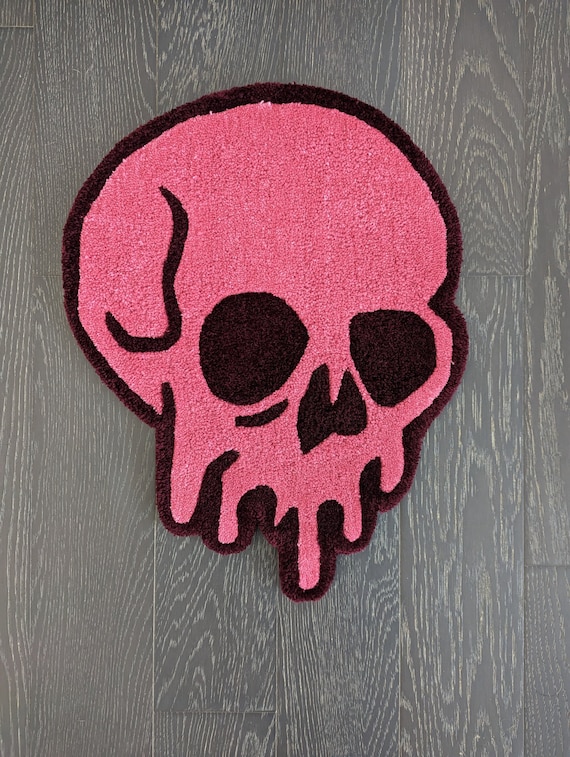 Melting Skull Tuft Rug Multiple Colors Available