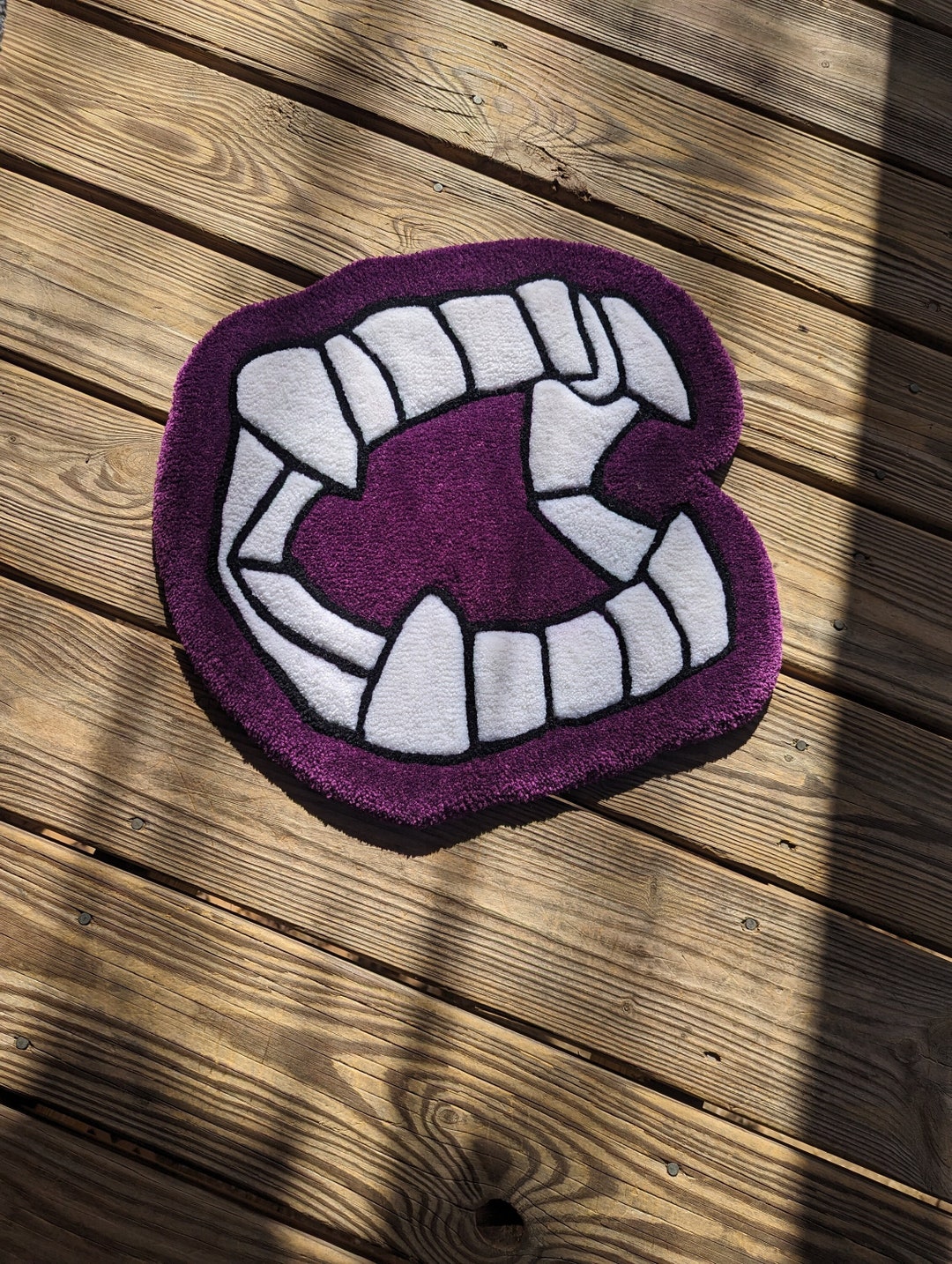 Vampire Fangs Rug Made-to-order Halloween Vampire Teeth Tufted Keyboard Rug – Spooky Desk ...