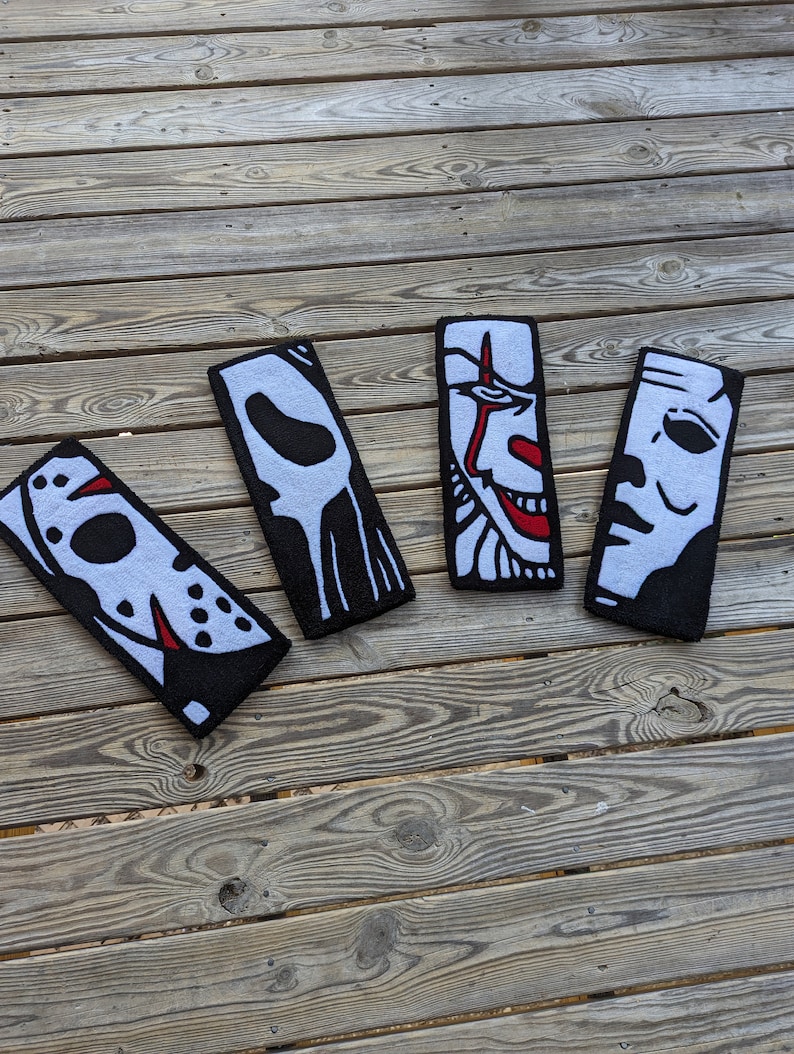 Made-to-order Horror Movie Villain Icons Tufted Keyboard Rug – Spooky ...