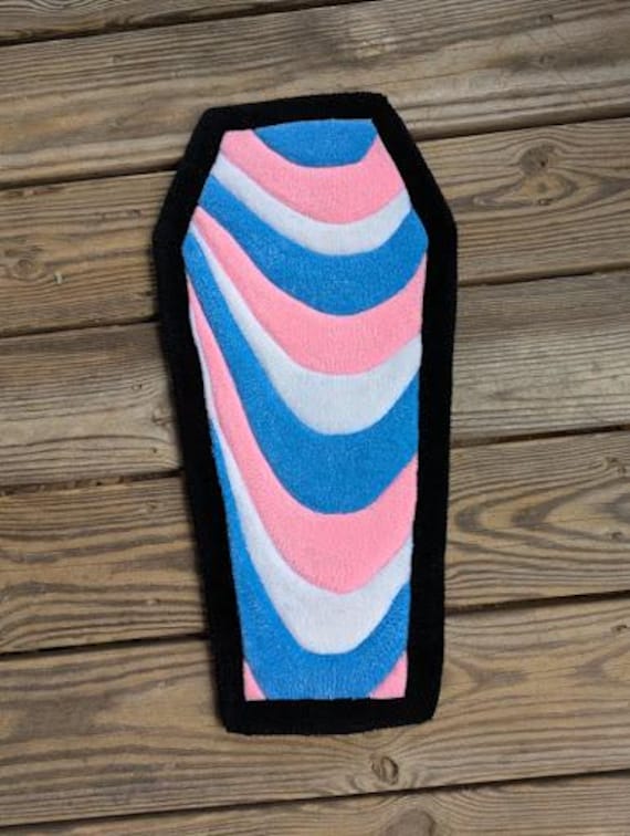 Coffin-Shaped Portal Tufted Rug: Unique Gothic Decor