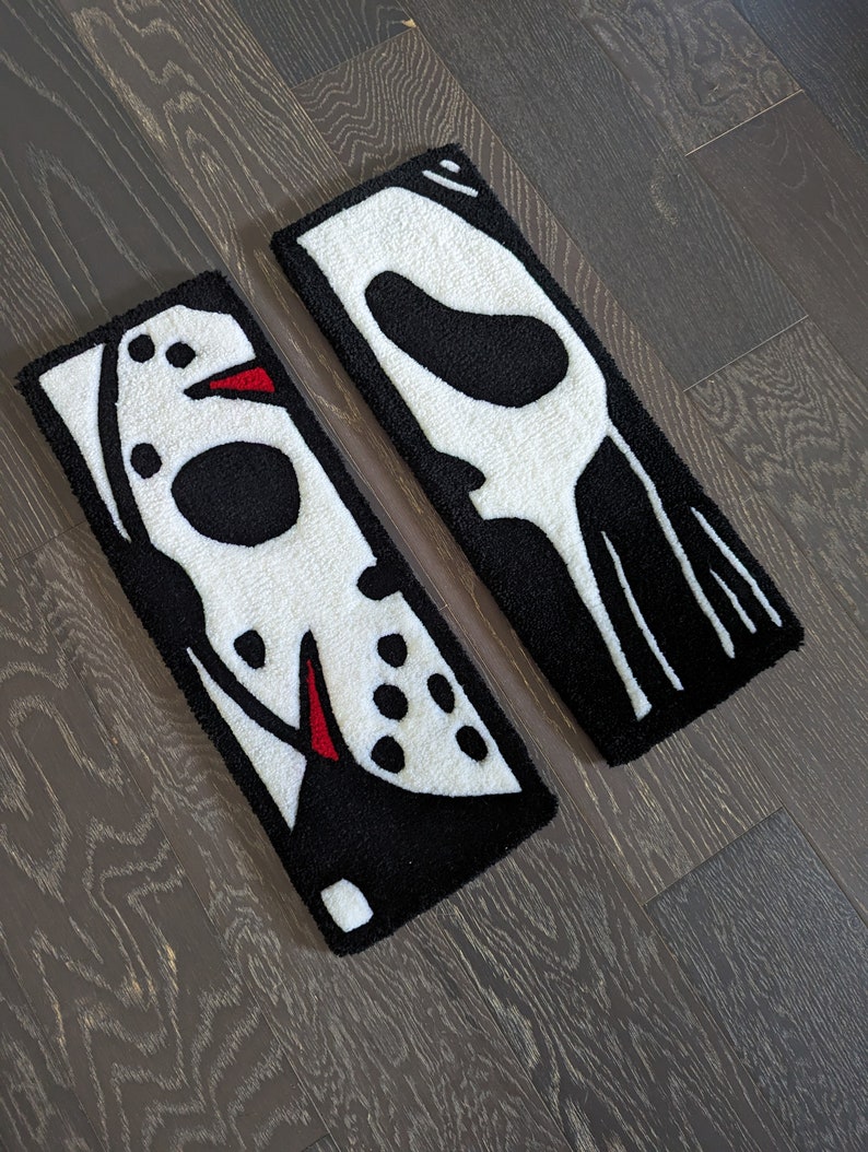 Horror Tuft Rug Made-to-order Horror Movie Villain Icons Tufted Keyboard Rug – Spooky ...