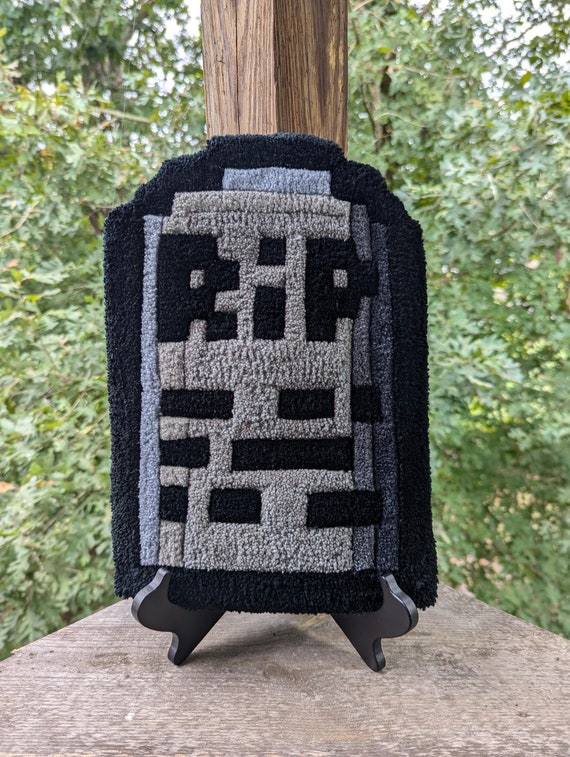 Small Pixel Grave Tombstone Tuft Rug