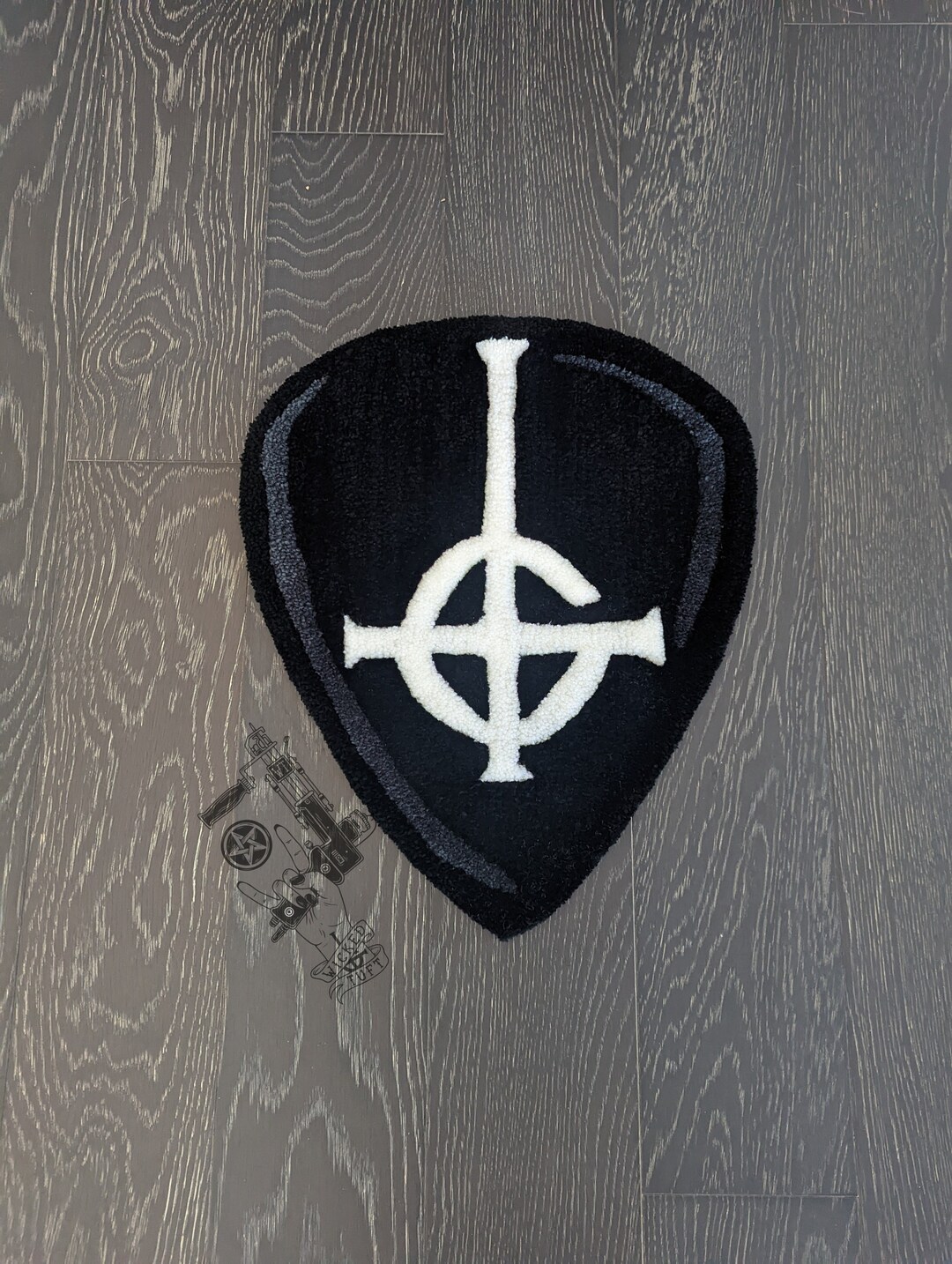 The Band Ghost Grucifix Guitar Pick Tuft Rug Multiple Colors Etsy