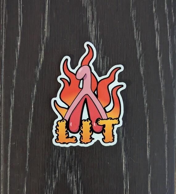 Lit Clit Fire Vinyl Sticker