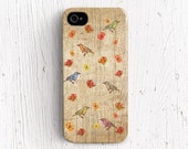 Birds iPhone 5 case, Birds iPhone 4 case flower iphone 5 case wood iPhone 4s case  Birds iPhone 5c case cute iPhone 5s case floral cover c16