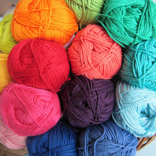 Planet Penny Cotton Club Yarn - Pack of 14 Rainbow Colours