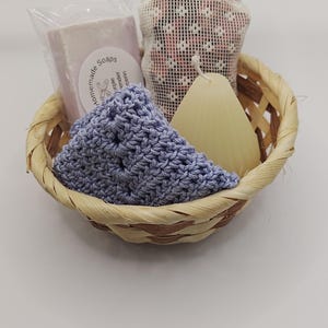 Gift Basket with Soap, Washcloth, Candle and Cinnamon Potpourri