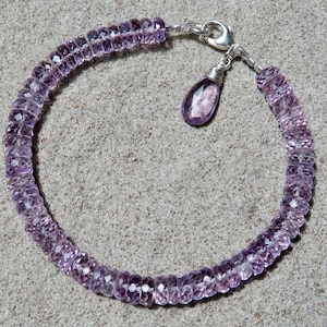 Pink Amethyst Stacking Bracelet 4.7mm, Pink Amethyst Jewelry, Gemstone Layering Bracelet