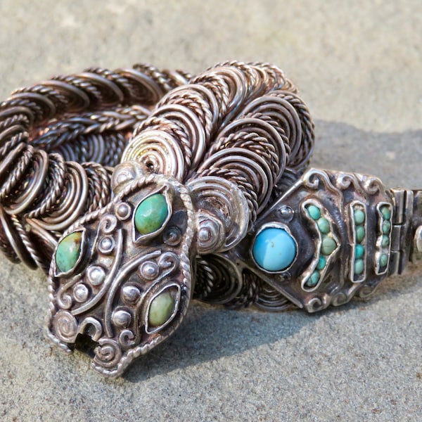 Matilde Poulat Bracelet, Matl Serpent Bracelet, Vintage Taxco Jewelry