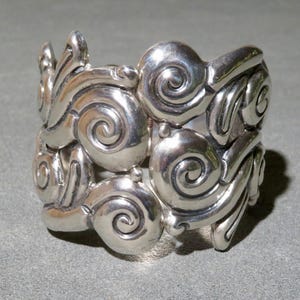 Vintage Taxco Silver Clamper, Vintage Taxco Bracelet, Vintage Taxco Silver Cuff